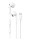 DUDAO X14ProT - EarPods med mik. - Ørespids - Kabling - USB-C - 1.2 meter - Hvid